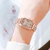 Womens Business Watches High Quality Luxury Temperament Full Star Waterproof Quartz-Battery 24mm Watch