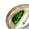 Andra klockor 2021 Kvinnors klockor Snake Shape Luxury Wrist Watch for Women Steel Unique Gold Quartz Ladies Watch Clock Relogio Feminino J230728