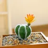 Kwiaty dekoracyjne 1PC sztuczne kaktus fałszywe sukulenty DIY plastikowe zielone rośliny pustynne Dekoracja domu na biuro biurowe ogrodowe