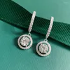 Серьги с шпилькой 1 карат -смоделированное ушное кольцо 925 Серебряная модная ниша.