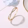 Bangle Fashion Word Roma Lunky Number 8 Shape White Crystal Support Женский браслет подарок