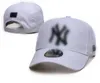 Ultima lettera di lusso da uomo del designer classico NY Cap da baseball Cap da 20 a colori da maschi da uomo Rlound Regolable Multicolor Cap N-16