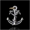 Pendant Necklaces Mejuri Jewelry Quantum Hip Hop Micro Inset Zircon Boat Anchor Man Necklace Link Chain Sier Plated Valentines Day Par