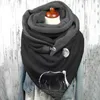 Foulards mode impression écharpe Wrap femmes bouton décontracté chaud Ladias doux cachemire Foulard hiver châles Hijab