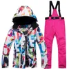 Andere Sportartikelen Dik Warm Skipak Vrouwen Waterdicht Winddicht Skiën en Snowboarden Jas Broek Set Vrouwelijke Sneeuwkostuums Outdoorkleding 230729