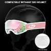 Lunettes de ski Findway Adulte Double Couche Len Anti buée 100 Anti UV OTG Conception Neige pour Jeune Ski Extérieur 230729