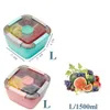 Lunch Boxes Bento Box Salad For With Compartments Kawaii Women Microwave Portable Food Plastic Container School Tableware Picnic Set 230731