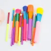 Färgglada 15st Makeup Brushes High Quality Cosmetic Brush Foundation Powder Eyeshadow Blending Brush Colorful Makeup Tool