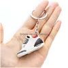 Keychains Lanyards 2022 Creative Designer 3D Sports Sneaker Shoes Men Women Mini Söt basket Key Chain Car Keyring Bag Pendant G OTGVX