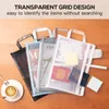 Mesh Zipper Pouch Nylon File Folders A4 Document Organizer Clearly Visible Mesh Zip Bag Double Layered Plastic Document Pouch Suitable for School Office Travel