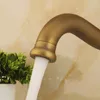 Bathroom Sink Faucets Single Holder Hole Faucet Vintage Antique Brass Kitchen Basin Cold Water Mixer Tap Deck Mount