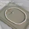 Choker Freshwater Pearl Chokers Adjustable Jewelry Women White Color Chain 925 Sterling Silver Necklace Gifts Banquet