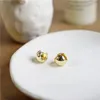 Oorringen WTLTC Eenvoudig metalen bolvormig voor vrouwen Verklaring Ronde hoepels Persoonlijkheid Geometrische sieraden