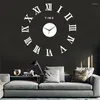 Horloges murales décor horloge numérique acrylique étude décoration ronde moderne Table accessoires maison véritable