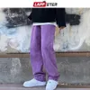 Lappster Men Purple Vintage Bacgy Jeans Mens Mens Low Rise Denim y2k Брюки мужская широкая нога прямая уличная одежда плюс 220124292L
