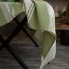 Сторонная ткань полосатая прямоугольная таблетка ткани зеленый стойкий крышки с покрывающими крышками скатерти для украшений для столового стола для дома R230726
