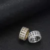 Diamond Hip Hop Ring Fashion Men's Ring S925 Sterling Silver Set Moissanite Ring