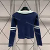 Women T Shirt Pullover Sweter V Szyjka Moda Top Let