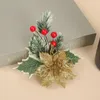 Decorações de Natal 15 13cm Agulhas de Pinheiro Frutas Vermelhas Flor Árvore Pingente Adereços Caixa Artesanato Decorativo