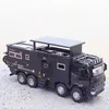 Diecast Model Auto's 128 Arocs Unimog Legering Camper Touring Auto Model Diecast Metalen Offroad RV Voertuigen Model Geluid en licht Kinderen Speelgoed Gift x0731