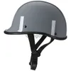 Motorcykelhjälmar Classic Matte Black Half Helmets Japan Korea Vintage Half Open Face Motorcykel Hjälm Electric Scooter Motorcykel Ridning Casco X0731