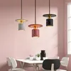 Lampade a sospensione Bianco Nero Rosa Terrazzo Luci a LED Pietra Ristorante Cucina Sala da pranzo Camera da letto Hanglamp Lampadina E27 Metallo dorato