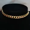 Choker Chokers Punk Hip Hop Curb Cuban tjock kort kedja halsband män guld färg minimalistisk chunky krage kvinnor smycken parti