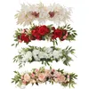 Decorative Flowers Wreaths Flower Swag Wall Decor Rose Runner Garland For Wedding Arch Table Centerpieces Door 230731