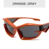 Sunglasses Street Hip-hop Avant-garde Contoured Y2K Millennium Futuristic Internet Red Glasses Trend Colorful