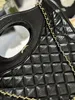 CHANEI 23A Modische Luxus-Handtaschen, Luxus-Einkaufstasche, Designer-Umhängetasche, Umhängetasche, Einkaufstaschen, Damen-Clutch, klassisches Diamantgitter, große Kapazität, 30 cm