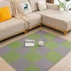 Carpets 10ps/20ps Patchwork Carpet Solid Colour Puzzle Floor Mat Checkerboard Plaid Area Self Adhesive Nonslip Household Room Rug