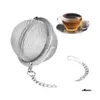 Tea Strainers Stainless Steel Spice Ball Infuser Sphere Locking Strainer Mesh Filter Kitchen Tools Drop Delivery Home Garden Dining Ba Dhkir