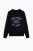 Zadig Voltaire designer Pure cotton sweatshirt classic letter embroidery raglan sleeve round neck women Classic fashion sweater tops oversized