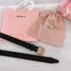 Ceinture en cuir de vache Miu pour femmes à la mode et polyvalente avec ceinture haut de gamme en cuir véritable à motif plat FARFETCH23 Ceinture de nouveau produit printemps et automne