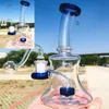 14,4-mm-Banger mit Logo oder ohne Logo-Aufkleber. Grüne Glas-Wasserbongs für Bohrinseln. 7,5-Zoll-Höhe. Ca. Ölbrenner-Mini-Bubbler