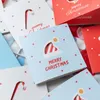 Tebrik Kartları 50 PCS Mini Noel Tebrik Kartı Zarf Noel Baba Kartpostal Kartları Çocuklar İçin Mutlu Noel Kartları Hediye Kartı 230731