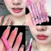 Lip Gloss Mirror Glass Solid Glaze Flowers Water Light Heart Shape Lipstick Women Clear Oil Jelly Tint Makeup Girl Cosmetic