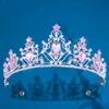 Gioielli per capelli con corona di cristallo per ragazze coreane di lusso Tiara Festa di compleanno per donna Accessori per corona nuziale con strass da sposa