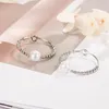 Hoopörhängen Kofsac Kändis med samma runda Pearl Women's 2023 Trendiga Light Luxury Jewelry Simple 925 Sterling Silver Earring