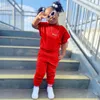 Kleding Sets Fashion Kids Meisjes 2 Stuks Katoen Effen Casual T-shirt Elastische Taille Broek Jonge Kinderen Outfits 1 6Y 230731