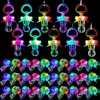 Inne imprezy imprezowe dostarcza 1030pcs LED Pacificer Light Up Pacifier Naszyjnik migający gwizdek Rave świecący w ciemności 230731