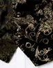 Męskie kamizelki złota metaliczna Paisley drukowana kamizelka steampunk single piersi v szyja ślub w kamizelce Tuxedo arystokrat gilet 2xl 230731