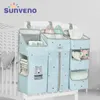 Mats Sunveno Crib Organizer for Baby Hanging Storage Bag Clothing Caddy Essentials Bedding Diaper Nappy 230731