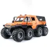 Modelo de carros fundidos 124 Rússia Avtoros Shaman 8x8 ATV Modelo de carro blindado Liga Brinquedo Garoto veículo offroad Modelo de carro presente x0731