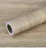 Ahşap tahıl PVC Çıkartmalar Gardırop Dolap Masası Mobilya Su Geçirmez Kendi Kendinden Yapışkan Duvar Kağıdı Ev Dekor Duvar Kağıtları