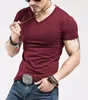Costumes pour hommes B3589 Fitness Hommes T-shirts Col V Homme T-shirt Pour Homme Vêtements T-shirts M-4XL Tops O-cou T-shirts