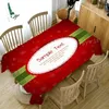 Bordduk Christmas Plaid mönster TABLEDDEKT ANTifouling Creative Santa Table Tabelduk Europeisk nyår Restaurang Dekoration R230726