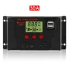 Display PWM Solar Battery Protection Intelligent Panel Regulator Charge Controller 10A-30A DC12V 24V 48V ATV Parts257R