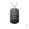 Pendant Necklaces Stainless Steel Id Beast Beauty Necklace Diamond Couple For Women Men Fashion Jewelry Will And Sandy Drop Delivery P Dhezm