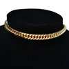 Choker Chokers Punk Hip Hop Curb Cuban tjock kort kedja halsband män guld färg minimalistisk chunky krage kvinnor smycken parti